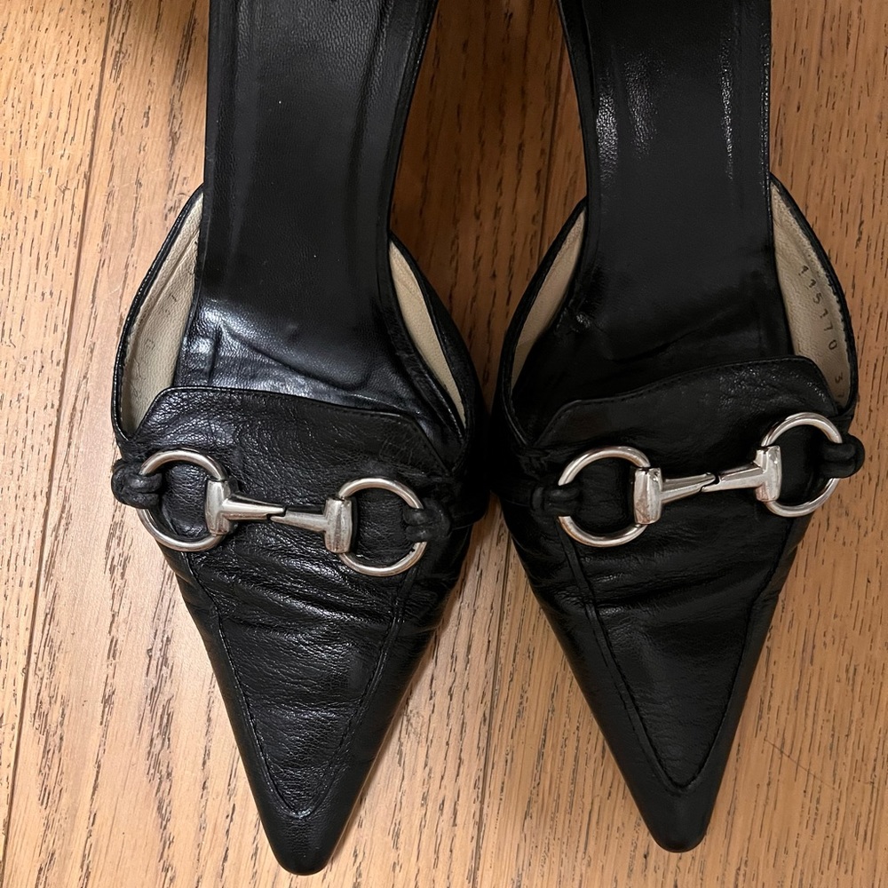 Vintage Gucci horsebit mule heels Tom Ford